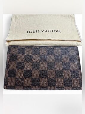 Louis Vuitton Damier Canvas Wallet - Dark Brown & Tan